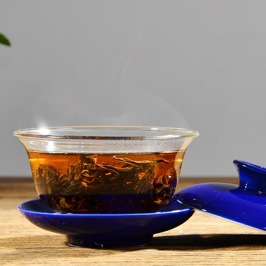 兴永达丨陶瓷玻璃盖碗 三才碗 工夫茶具 宝蓝色 120ml 商品图2