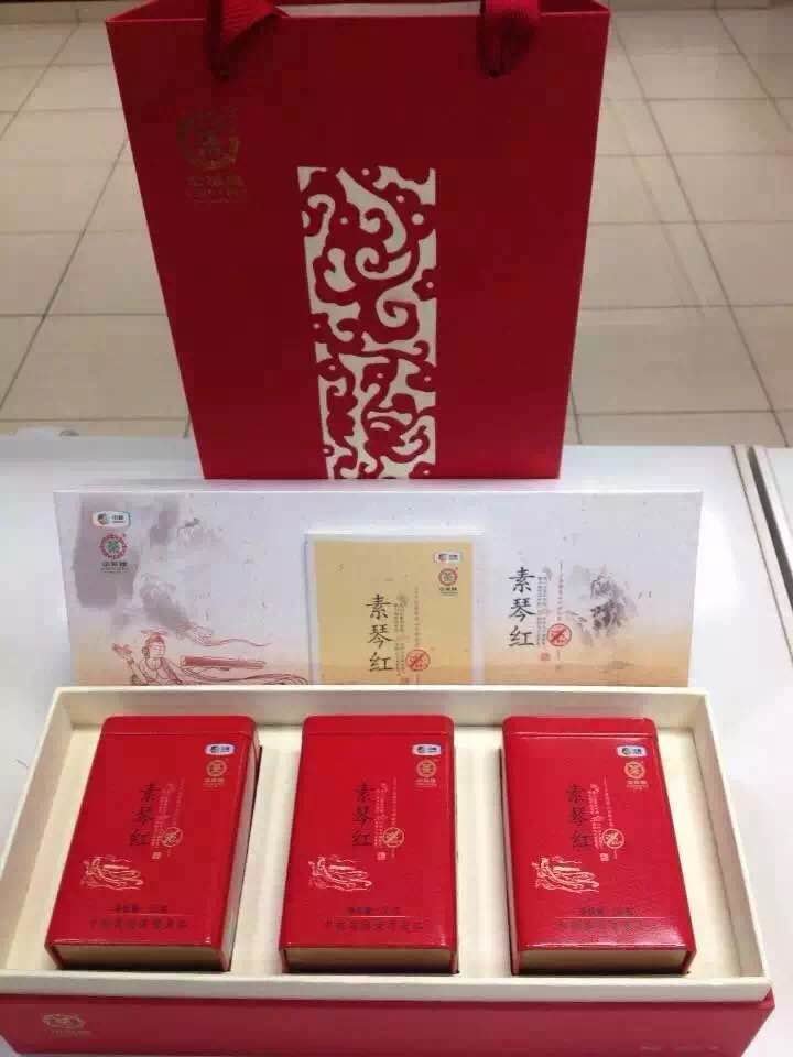 中茶牌高山古树红茶素琴红礼盒150g