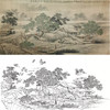 横幅工笔山水白描底稿-C003 商品缩略图0