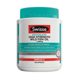 （永久下架）澳洲Swisse瑞思 无无腥深海鱼油1500MG 400粒大瓶