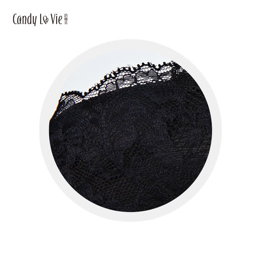 奶糖派 邂逅薄款大胸内衣 黑色百搭大码文胸65G70FH 商品图3