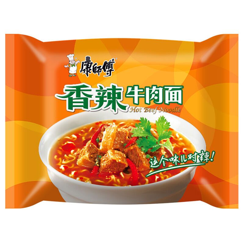 康师傅 香辣牛肉面 袋装 (1*24)