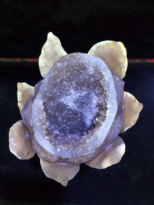 天然紫水晶莲花聚宝盆 招财聚气 辟邪化煞  消磁 商品图4