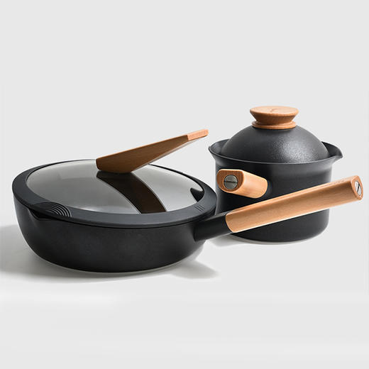 悦味·元木系列锅具 | 高颜值不粘锅，轻松翻炒秒变厨神 商品图0