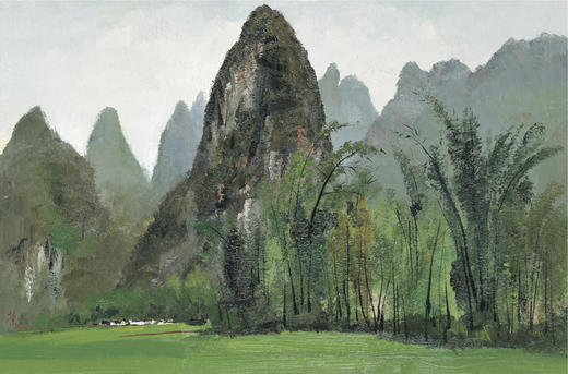 吴冠中|《漓江竹林》——综合版（油画） 商品图1