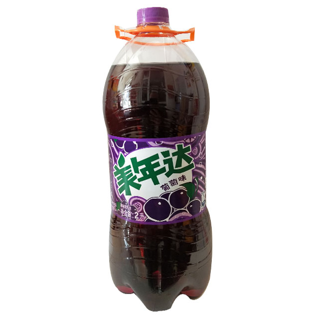 美年达葡萄味果味型汽水2l