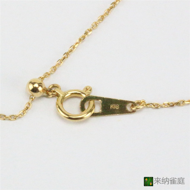 18k黄白金项链