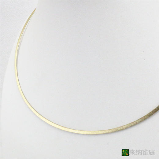 特惠！18K金黄白双面磨砂项圈 商品图0