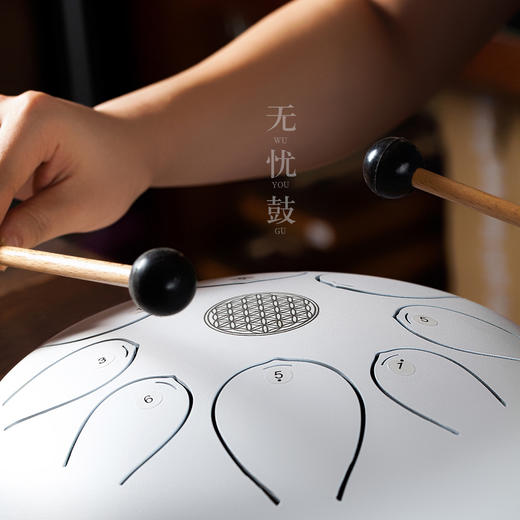 五音【无忧鼓】白色-WUYOUGU（25厘米） 商品图1