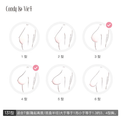 【会员专供】奶糖派雪精灵131型云朵杯限定版文胸内裤套装131A006+205A006 商品图2