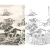 白描底稿-竖幅工笔山水人物李子牧-LQ45 商品缩略图0