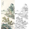 白描底稿-竖幅工笔山水人物李子牧-LQ47 商品缩略图0