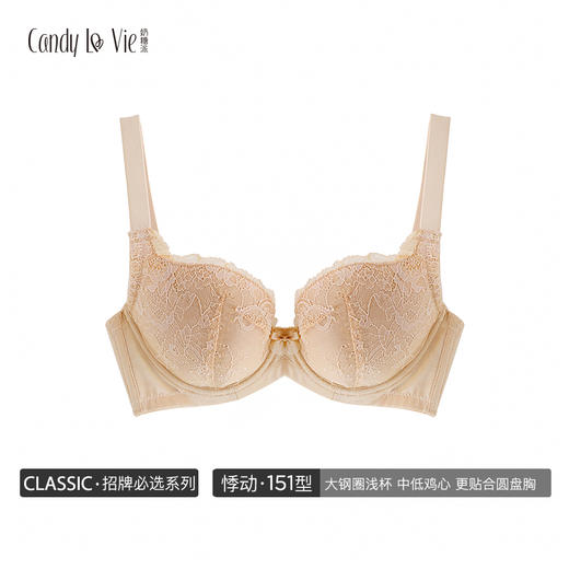 悸动百搭大罩杯面剪线蕾丝款少女内衣 商品图0