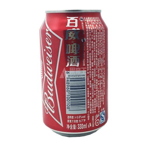 百威啤酒l罐装500m*12/箱