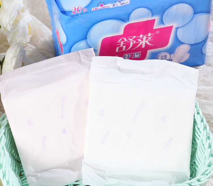 舒莱卫生巾日夜组合,倍爽网面