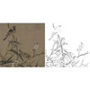 宋画花鸟白描底稿-佚名《梅竹双鹊图》-斗方小品册页-GH40 商品缩略图0