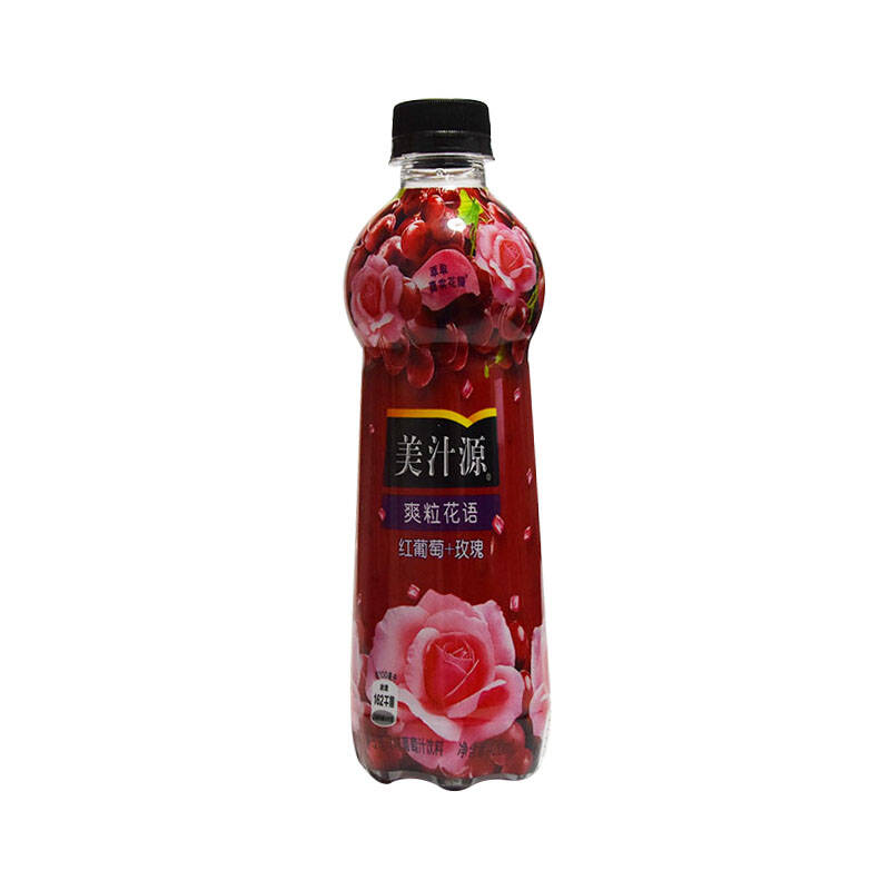 可口可乐 美汁源 玫瑰风味葡萄汁饮料 爽粒花语 420ml