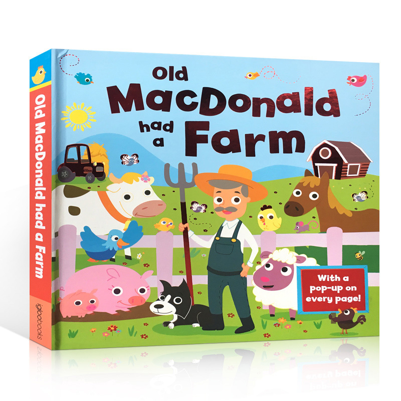 英文原版 old macdonald had a farm 农场儿歌童谣3d立体书