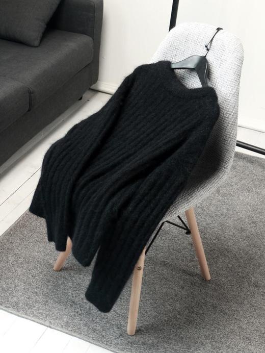 【服饰鞋包】东大门秋冬女装韩版宽松套头长袖坑条百搭软糯保暖针织衫毛衣 商品图3