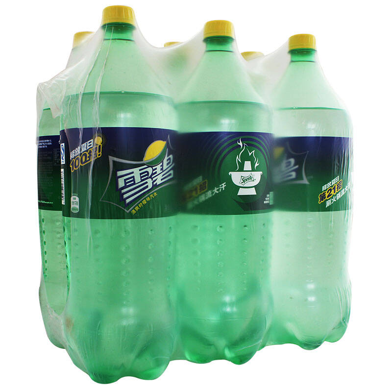 整箱雪碧大瓶装柠檬味汽水2l6瓶