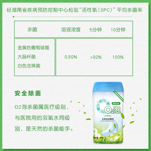O2泡*2瓶（通用装）衣物泡洗颗粒  衣物泡一泡就干净 商品图4
