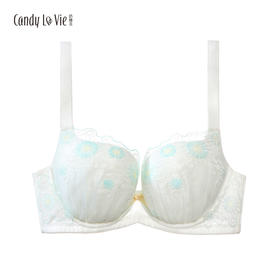奶糖派 涟漪白色  少女大码文胸大罩杯内衣