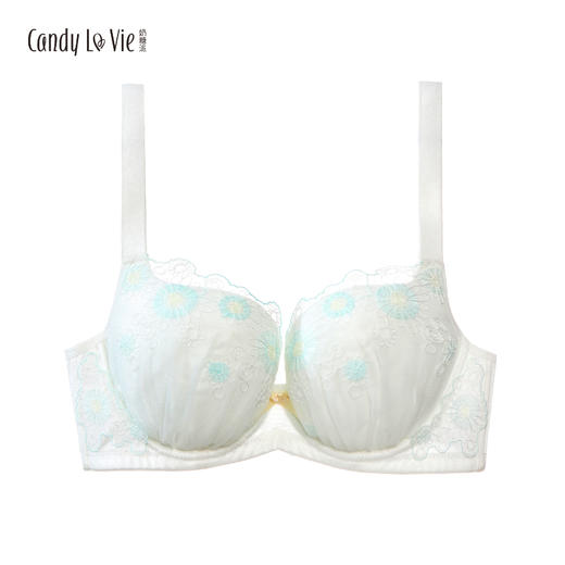 奶糖派 涟漪白色  少女大码文胸大罩杯内衣 商品图0