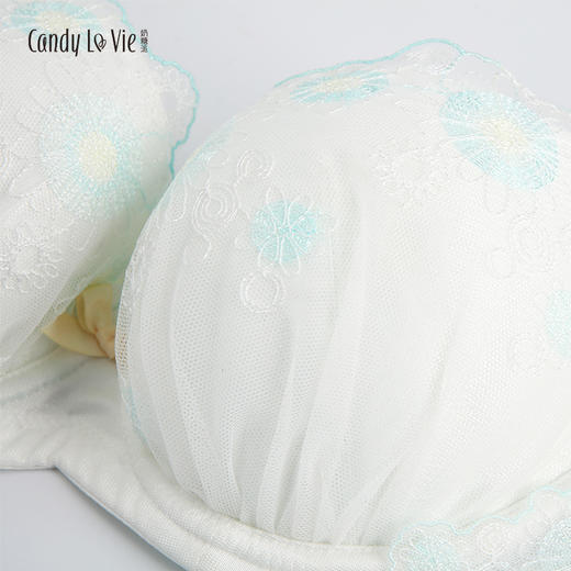 奶糖派 涟漪白色  少女大码文胸大罩杯内衣 商品图2