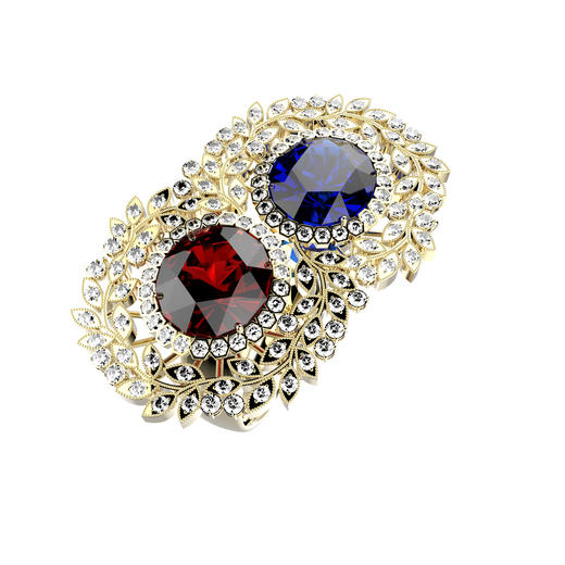 爱莎许愿工艺 高定系列 双生花戒指 商品图1