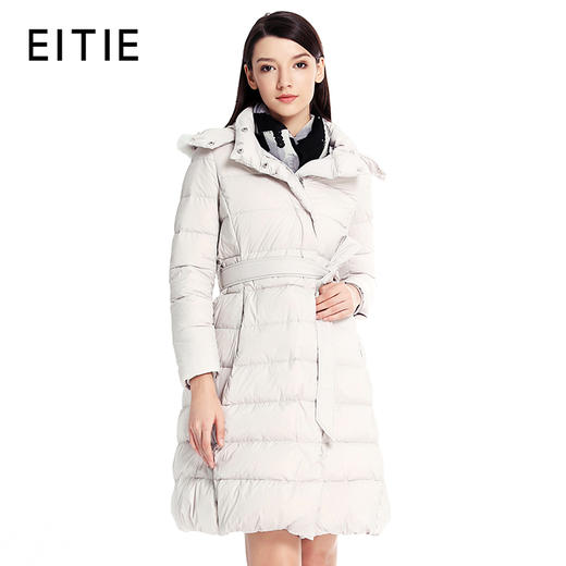 EITIE爱特爱春装女装都市时尚厚实羽绒服毛领中长款外套5411109 商品图0