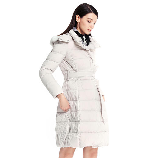 EITIE爱特爱春装女装都市时尚厚实羽绒服毛领中长款外套5411109 商品图1
