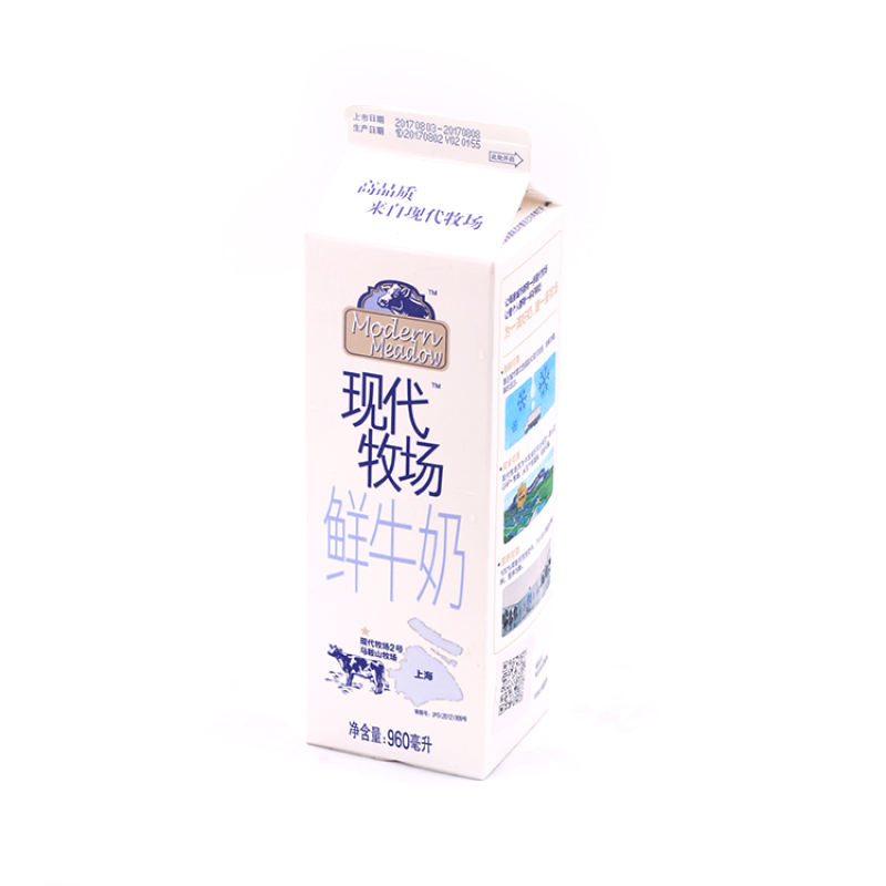 蒙牛屋顶包现代牧场鲜牛奶 960ml/盒
