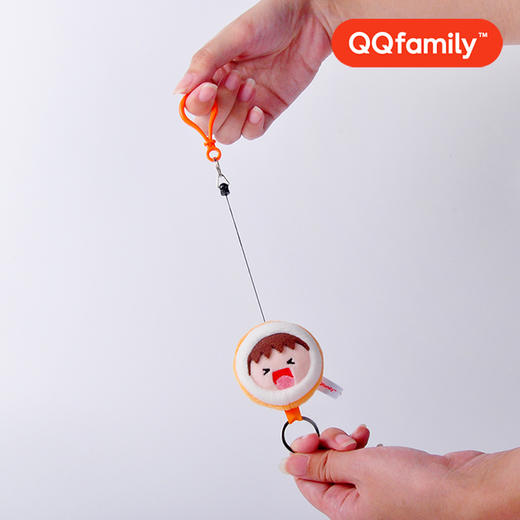 多多堡 正品腾讯QQfamily钥匙环挂件 伸缩钥匙扣 创意可爱玩偶 商品图3