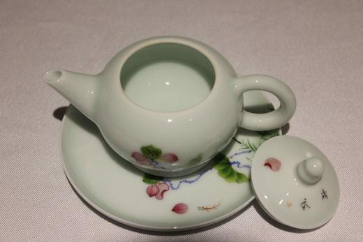 景德镇 诚德轩陶瓷手绘功夫茶具套组 6头粉彩清趣 商品图1