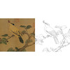 宋画花鸟白描底稿-佚名《桑果山鸟图》斗方小品册页-GH61 商品缩略图0