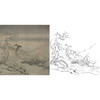 宋画花鸟白描底稿-《乌桕文禽图》-斗方小品册页-GH49 商品缩略图0
