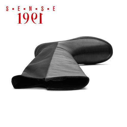 SENSE 1991 秋冬松糕厚底时装长靴，韩版休闲圆头平底，行走舒适 商品图4