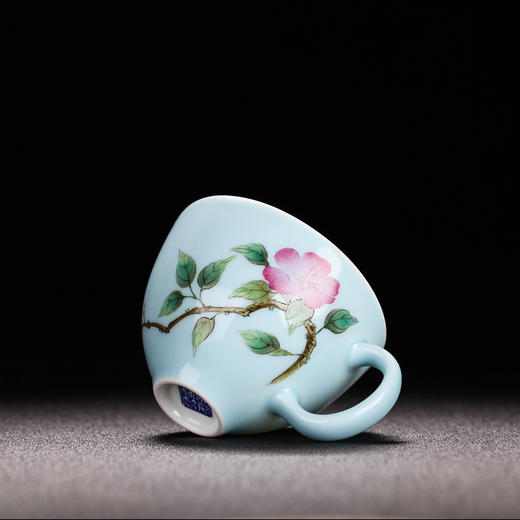 宝瓷林天青粉彩茶花咖啡杯碟 商品图1