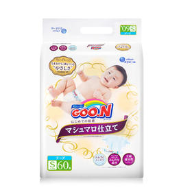 日本进口GOO.N大王天使棉花糖纸尿裤S60婴儿尿不湿S60片