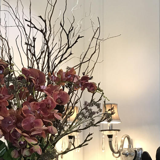 花瓶花艺罗马仿真花装饰花复古蝴蝶兰落地式客厅欧式风格花器套装 整体花艺 商品图4