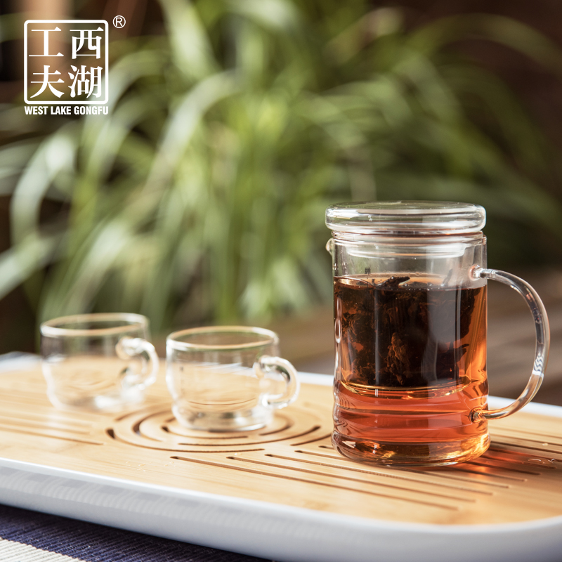 旅行便携玻璃功夫茶具组合套装红茶泡茶器滤网水杯 公道杯 茶杯