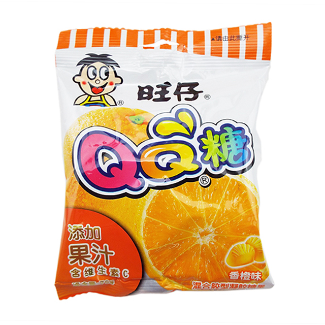 旺仔qq糖香橙味混合胶型凝胶糖果(70g)