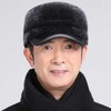 【给父亲的礼物】冬季中老年帽子 仿貂毛更保暖护耳鸭舌平顶帽 商品缩略图2