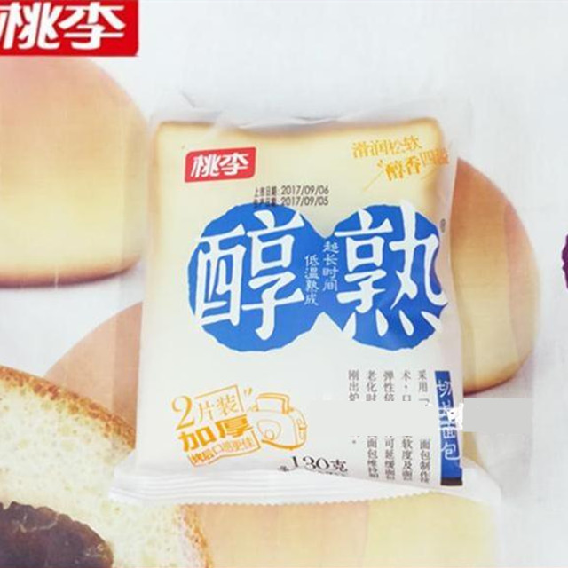 桃李醇熟切片面包2片130g