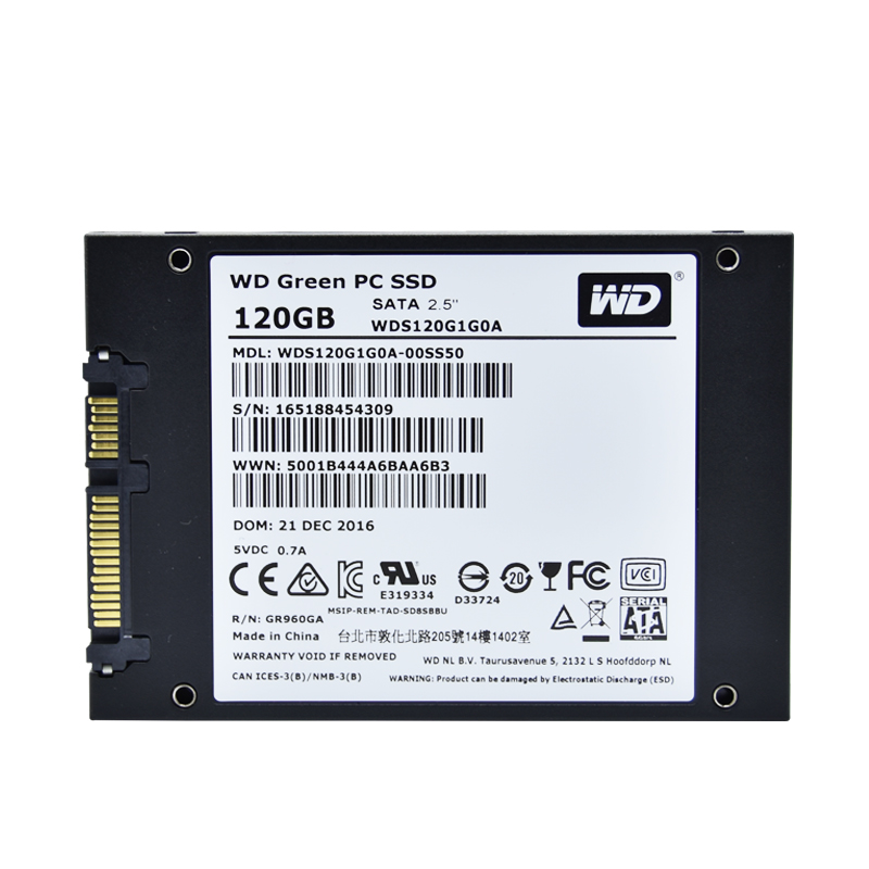 wd西部数据 wds120g1g0a固态硬盘120g台机笔记本ssd硬盘120gb