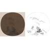 宋画山水小品白描底稿-夏圭-《遥岑烟霭图》-多种白描尺寸可选-GS33 商品缩略图0