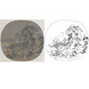宋画山水小品白描底稿-佚名-《山店风帘图》-多种白描尺寸可选-GS45 商品缩略图0
