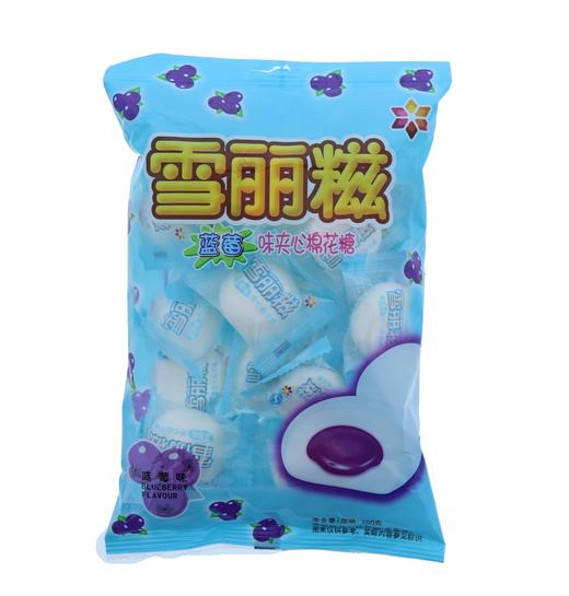 雪丽糍蓝莓味夹心棉花糖100g 商品图0