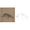宋画动物小品白描底稿-李迪《猎犬图》-斗方小品册页-多种白描尺寸可选-GR09 商品缩略图0