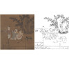 宋画人物小品白描底稿-佚名《小庭戏婴图》-斗方小品册页-多种白描尺寸可选-GD27 商品缩略图0